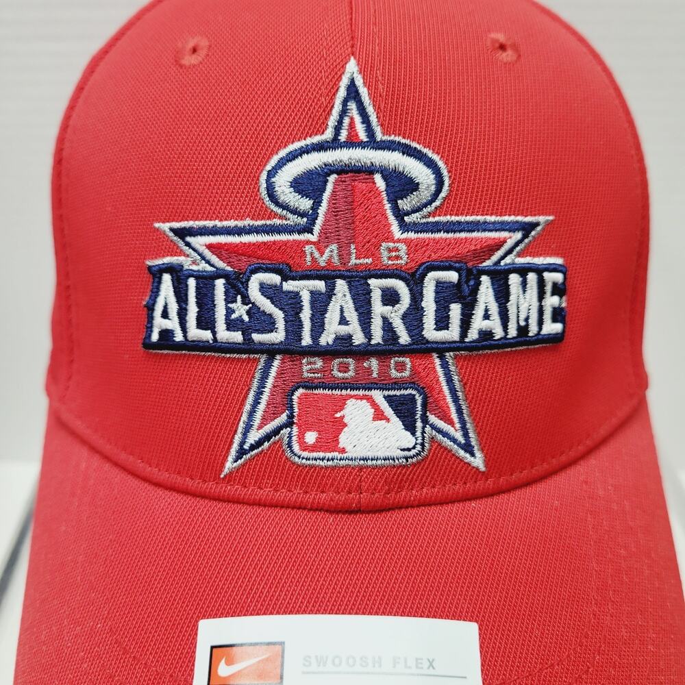MLB 2010 All Star Game Hat Fitted One Size Nike Swoosh Flex Red White Blue Cap - Picture 3 of 11